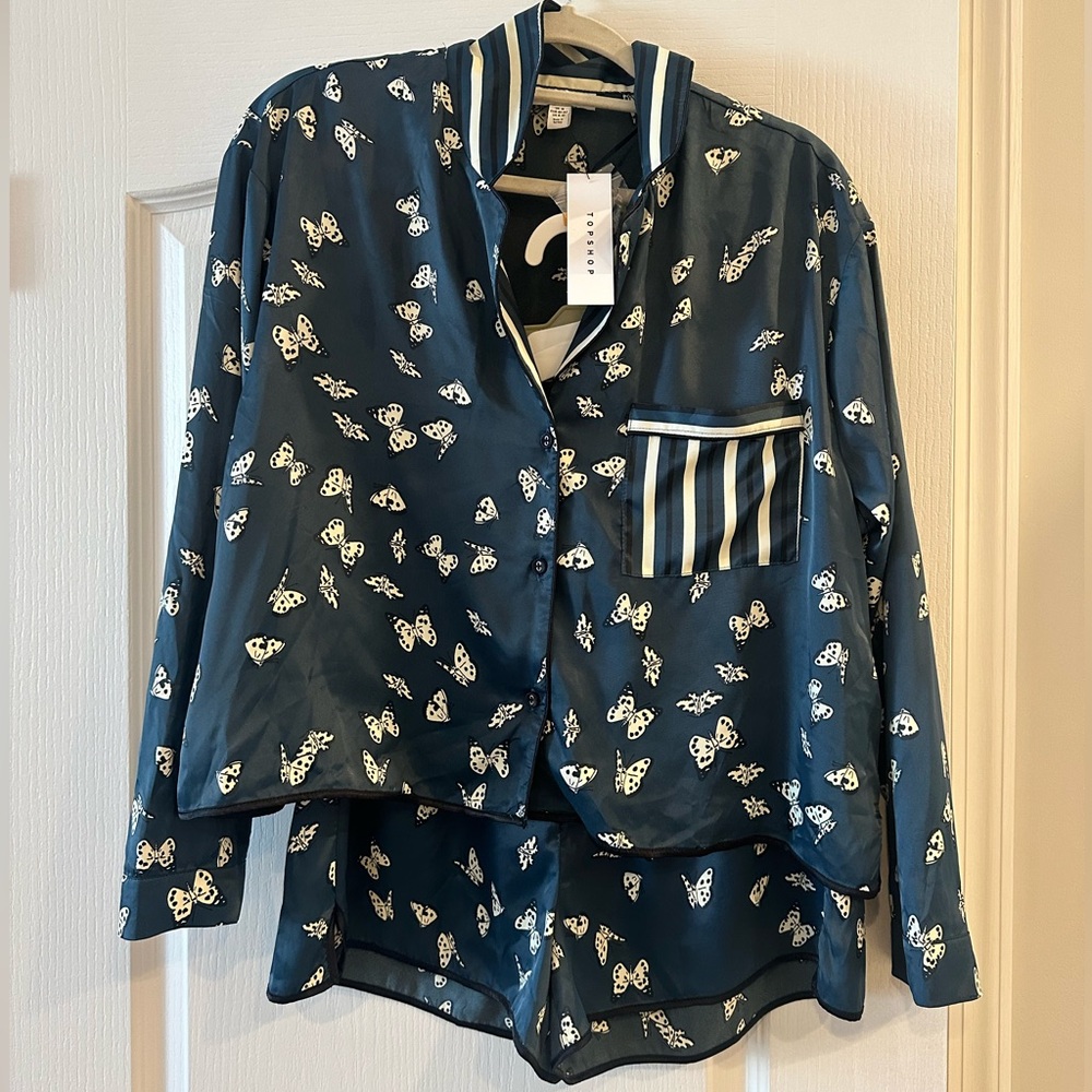 Nordstrom Top Shop silky PJ set